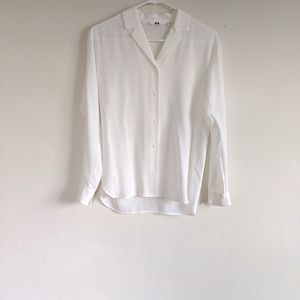 Uniqlo white blouse